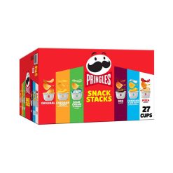 【2023 Flash Sale + Free Shipping】Pringles 19.3 oz Box 6 Flavors Variety Pack Potato Crisps Chips (27 Cups)
