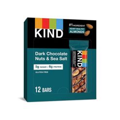 【2023 Flash Sale + Free Shipping】 KIND Bars 12 Count Dark Chocolate Nuts and Sea Salt - 6g Protein Low Sugar Gluten Free