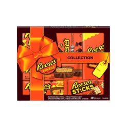 【2023 Flash Sale + Free Shipping】REESE'S 567g Lovers Chocolate Peanut Butter Assorted Candy Gift Box -  8 Assorted Bars