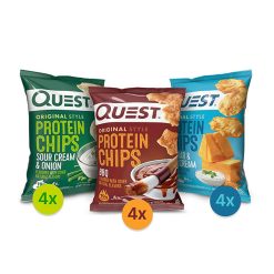 【2023 Flash Sale + Free Shipping】Quest 1.1 Ounce Nutrition High Protein Chips Variety Pack - Pack of 12