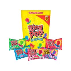 【2023 Valentine's Day Deals + Free Shipping】Ring Pop Individually Wrapped Bulk 20 Count Lollipop Valentine's Day Variety Pack