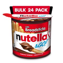Nutella & GO! Hazelnut and Cocoa Spread with Breadsticks, Snack Pack, 1.8 oz each, Bulk 24 Pack