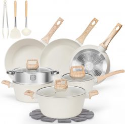 【New Users Sale】17 Pcs Pots and Pans Set Non Stick Kitchen Cookware Sets - One Day Only